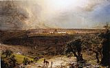 Jerusalem Canvas Paintings - Jerusalem from the Mount of Olives